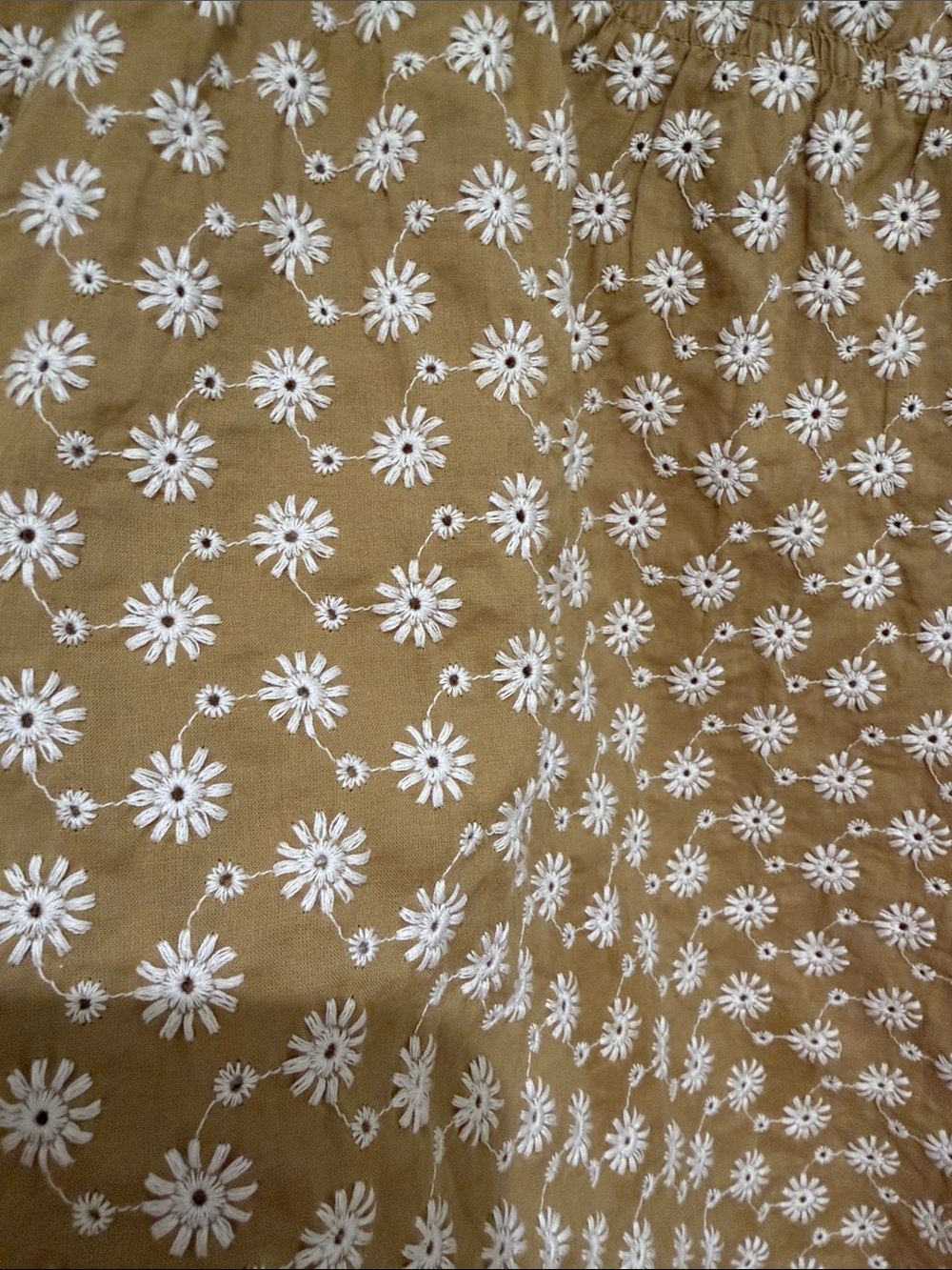 Madewell tan white embroidered top XS - Picture 3 of 4